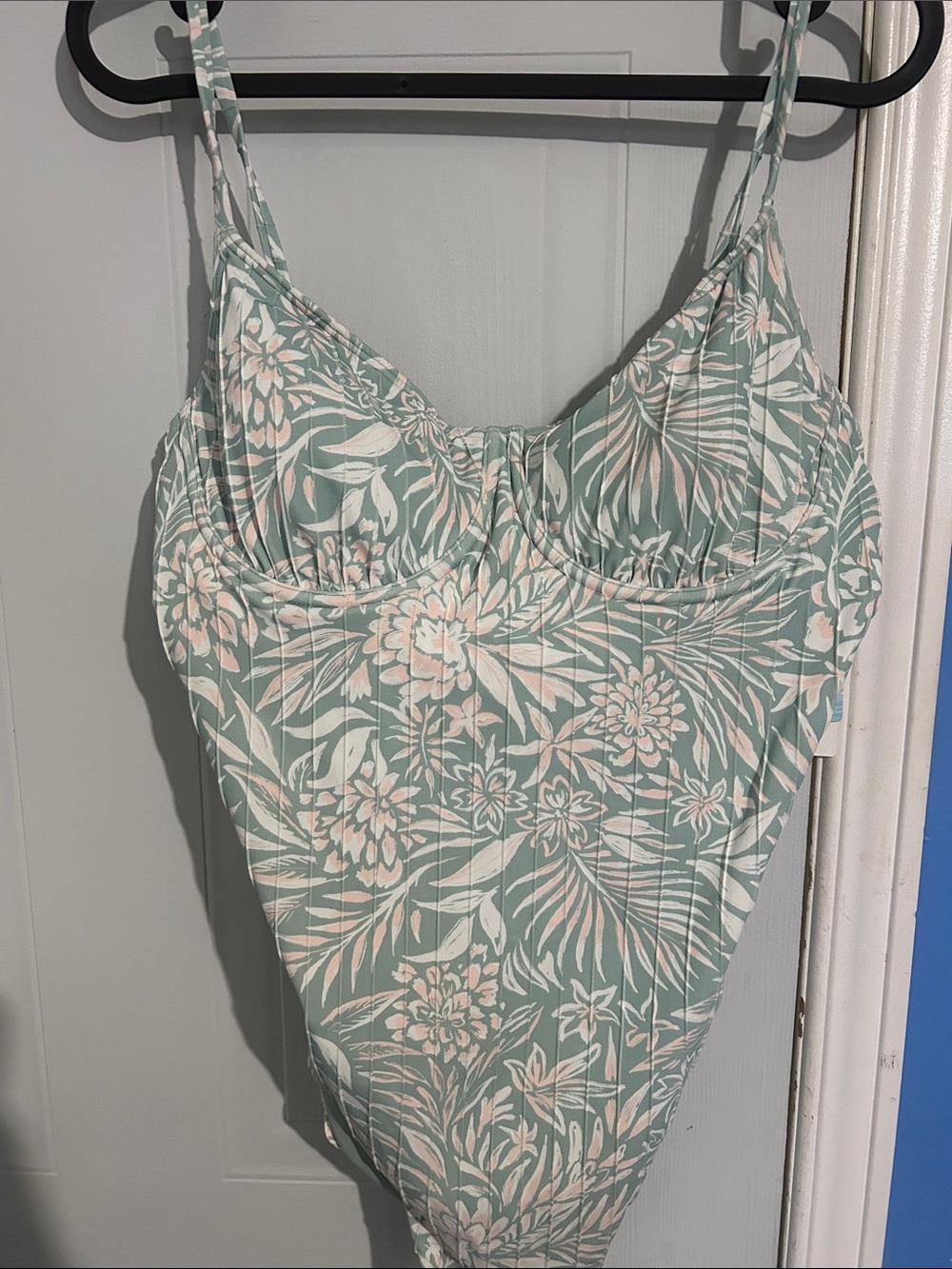Roxy Mint Green Floral One-Piece Swimsuit